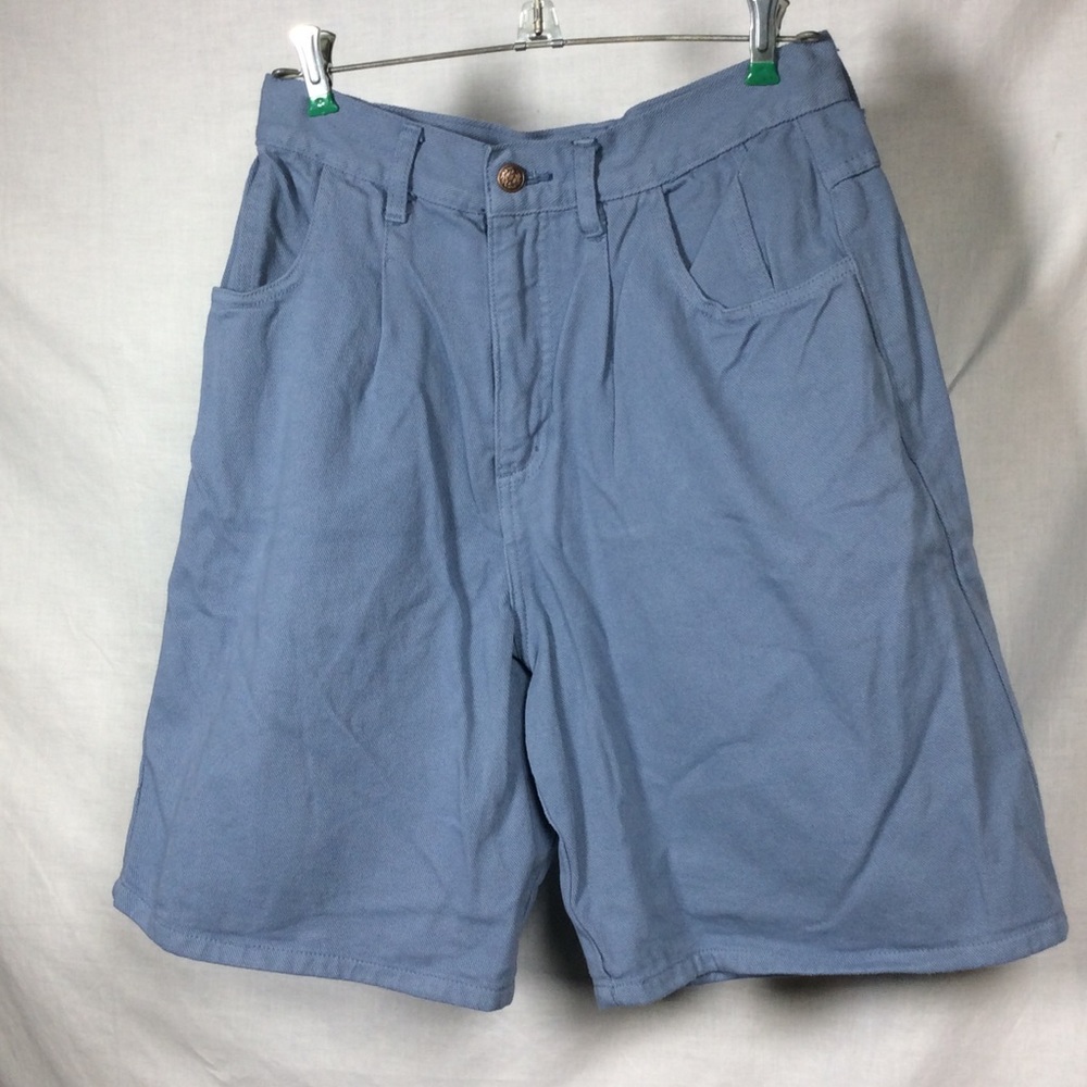 Bay Street Women’s Blue VTG Pleated Shorts,Sz 12